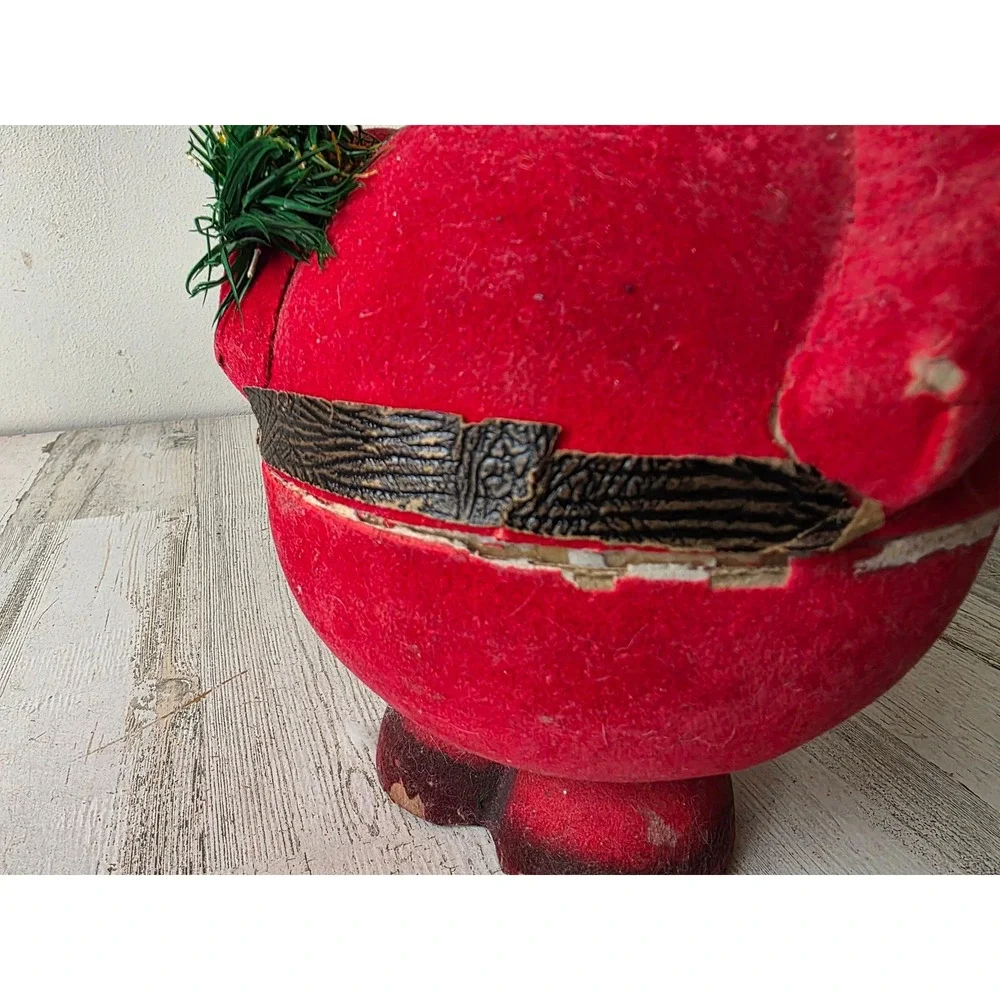 Antique German Santa bobblehead candy holder container AS IS paper mache